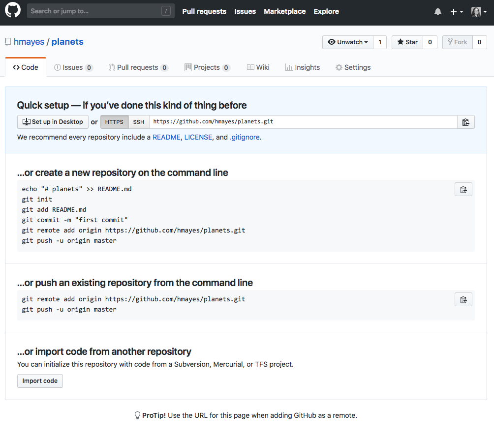 Creating a Repository on GitHub (Step 3)